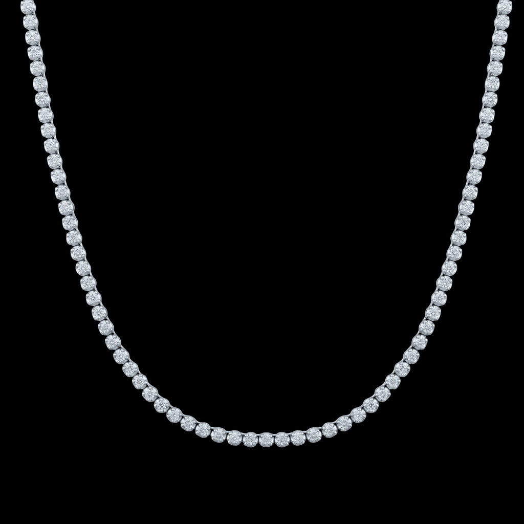 Brilliance Fine Jewelry 2 Carat t.w. Lab Grown Diamond Tennis Necklace, 10K White Gold Plated