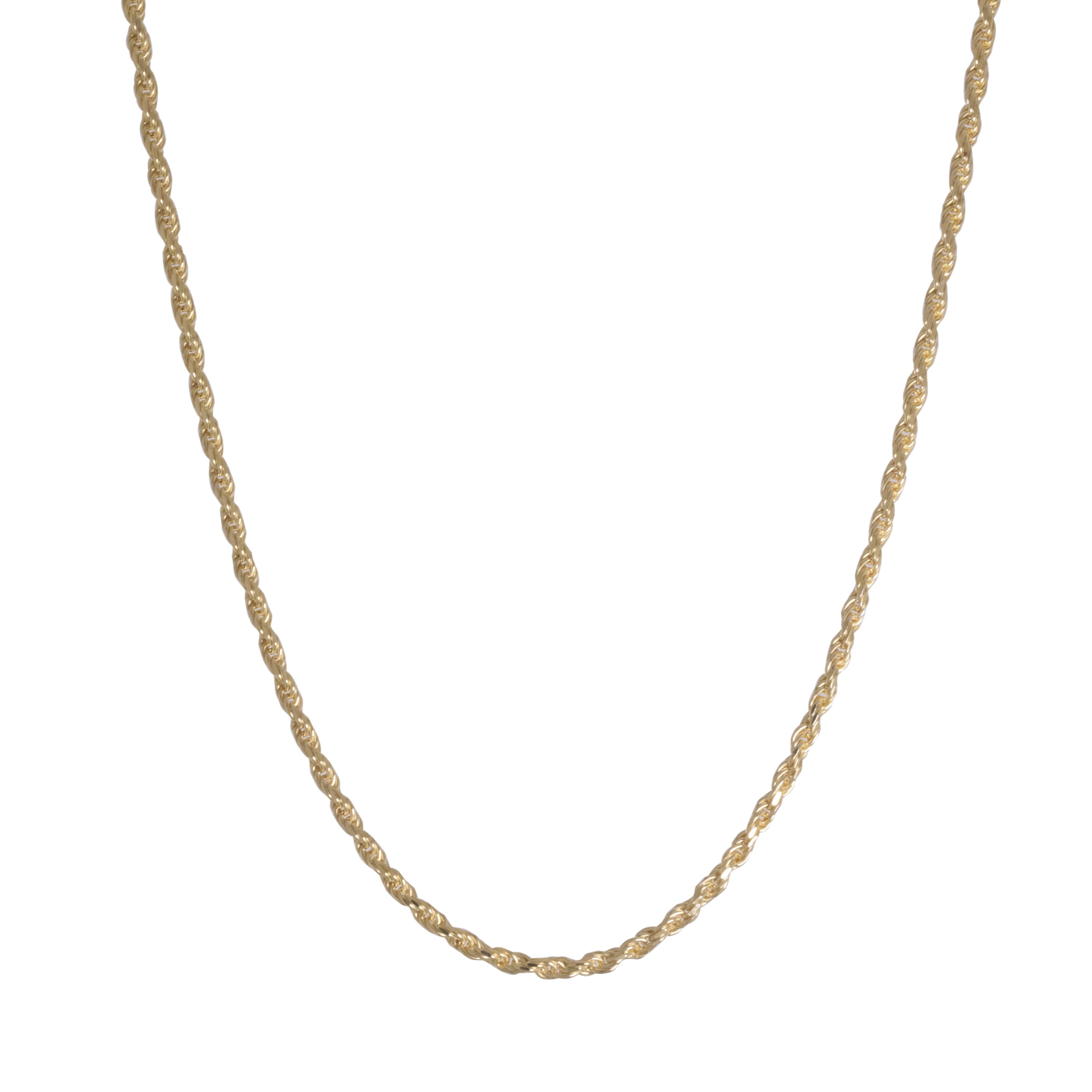 Brilliance Fine Jewelry Rope Chain Necklaces 18K, Gold-Plated, 20 inches